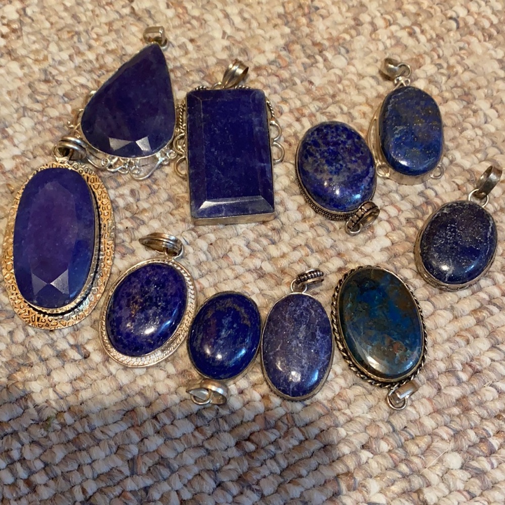 Sodalite polished pendants